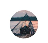 Juego de ambientador colgante de redes de pesca de estrella de mar, tarjetas redondas de fragancia de lavanda para interior de automóviles, paquete de 10/24 tarjetas