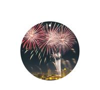 Juego de ambientadores colgantes con diseño de fuegos artificiales, tarjetas redondas de fragancia de lavanda para interiores de automóviles, paquete de 10/24 tarjetas