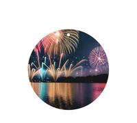 Juego de ambientadores colgantes de fuegos artificiales, tarjetas redondas de fragancia de lavanda para interiores de automóviles, paquete de 10/24 tarjetas