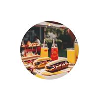 Juego de ambientadores colgantes de Hot Dogs and Lemonade, tarjetas redondas de fragancia de lavanda para interiores de automóviles, paquete de 10/24 tarjetas