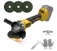 Juego de amoladora angular con batería pequeña para Dewalt 20 V 18 V, lijadora profesional sin escobillas, 16800 rpm, diámetro de disco de 125 mm con llave de amoladora angular, amoladora de metal
