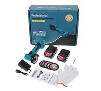 Juego de amoladora angular inalámbrica de 21 V con motor eléctrico sin escobillas de 19.000 rpm, herramientas de amoladora angular potentes con 2 cargadores de batería de 1300 mAh para cortar, lijar y