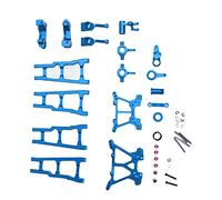 Juego de amortiguadores delanteros y traseros para coche, juego de amortiguadores RC de aleación de aluminio, piezas de repuesto para coche TRAXXAS Slash 1/10 4X4 RC (Azul)