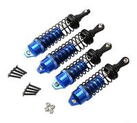 Juego de amortiguadores para Traxxas Slash 4 x 4 1:10, parte delantera de 100,8 mm, parte trasera de 115 mm, piezas de actualización de metal para camiones de curso corto RC de repuesto (azul frontal