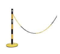 Juego de ampliación de poste barrera con cadena VISO, 1 poste, cadena de 2,5 m