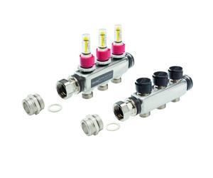 Juego de ampliación TECEfloor, para distribuidor del circuito de calefacción, con caudalímetro, 77310023, Versión: 3 circuitos de calefacción