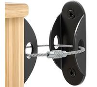 Juego De Anclaje De Pared Muebles Furniture Anchors For Proofing Anti Tip Wall Prevent Pet From Falling Safety Straps(Black 2 Sets)