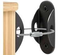 Juego De Anclaje De Pared Muebles Furniture Anchors For Proofing Anti Tip Wall Prevent Pet From Falling Safety Straps(Black 1 Set)