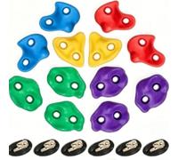 Juego de anclas de escalada para niños al aire libre: para escalada de árboles de plástico para construir fuerza y coordinación, kit de ejercicio de jardín de 25 x 25 cm