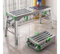 Juego de andamio portátil - Escalera de andamio resistente con capacidad de carga de 1250 libras para limpieza de jardín y mantenimiento de caravanas - Andamio de acero de 200 x 30 cm