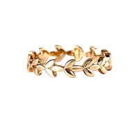 Juego de anillos ajustables para hombre, diseño de hojas, vid, rosa, anillo de cobre, preciosos anillos de oro, 6, Cobre, Sin piedras preciosas