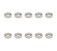 Juego de anillos de bloqueo de tuercas de válvula de bicicleta de aleación de cobre, 10 tuercas con roscas 6V1 para válvulas Presta y válvulas de rosca 8V1 para mantenimiento de ciclismo y reemplazos