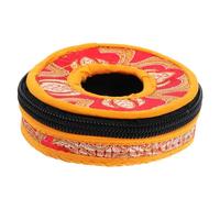 Juego de anillos de campana, cuenco para cantar, almohada, cubierta para platillos de danza del vientre, anillo de meditación, bolsas de campanas de Tingsha tibetanas, maleta, bolsas de almacenamie