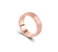 Juego de anillos de compromiso vintage, anillo vintage redondo mate de oro rosa, regalo para el día de San Valentín, H 1/2, Oro rosa de 14 quilates, No es una piedra preciosa