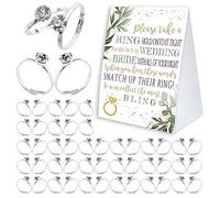 Juego de anillos de despedida de soltera, juego de despedida de soltera con 50 anillos falsos, decoraciones de despedida de soltera, juego de boda, juego de despedida de soltera para invitados, RG13