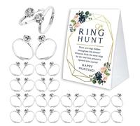 Juego de anillos de despedida de soltera, juego de despedida de soltera de caza de anillos, 30 anillos falsos, decoraciones de despedida de soltera, juegos de boda, juegos de despedida de soltera para