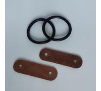 Juego de anillos de goma y pestañas de cuero para estribo de seguridad duraderos de pavo real, compatible con extreme, amidale, shires y la mayoría de estribos de pavo real, ideal para equitación