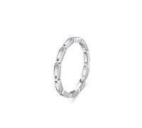Juego de anillos de plata, anillo de promesa único de oro blanco y Pt950, regalos únicos para mujer, Q 1/2, Oro blanco de 9 quilates, Sin piedra preciosa
