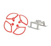Juego de anillos de protección de hélice con soporte de altura extendida RC aptos para Mini (Roja)