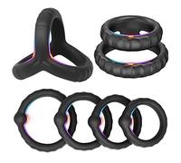 Juego de anillos de silicona para el pene, 6 anillos de de diferentes tamaños para mejorar la erección, juguete sexual para hombres más fuertes, seguro para adultos, juguetes sexuales y juegos negros