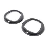Juego de anillos decorativos con logotipo para delante y detrás, compatible con Fiat 500 2016-2025, emblema de coche decorativo para Fiat 500, accesorio de moldura exterior (negro piano)