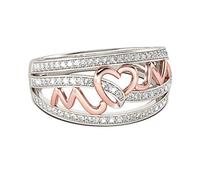 Juego de anillos elegantes para el Día de la Madre y el amor para niñas pequeñas, 9, Cobre, Sin piedras preciosas