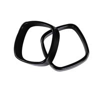 Juego de anillos mágicos visuales de 2 piezas, anillos de ilusión cuadrados a redondos para magia callejera de primer plano, material de metal, truco que alienta la mente