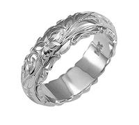 Juego de anillos simples de plata plateados, elegantes anillos de boda de oro y joyería 925, anillos de flores de 3 estados de ánimo, 10, Metal, Sin piedras preciosas