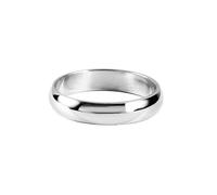 Juego de anillos vintage, anillos de boda para ella, anillo liso brillante, I 1/2, Oro blanco de 14 quilates, No es una piedra preciosa