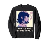 Juego de Anime Triste Japonés de los 90 para Chicas Over Vaporwave Aesthetic Sudadera
