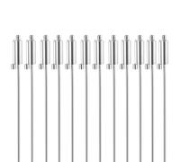Juego de antorchas de jardín set de 12 acero inoxidable 115cm