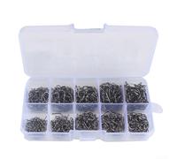 Juego de anzuelos de pesca de 500 piezas y 100 piezas, acero de alto carbono diseñado para prácticas efectivas de pesca con mosca (500 por caja)