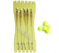 Juego de anzuelos de pesca de carbohidratos con línea para aplicaciones de aparejos de pelo compatibles con técnicas europeas del grupo alimentador (8#)