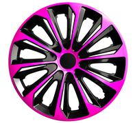 Juego de apacubos NRM STRONG DUO Embellecedores de Rueda color Rosa/Negro