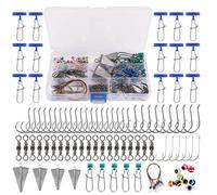Juego de aparejos de pesca de agua salada, kit de aparejos de pesca de agua salada,135X Pyramid Sinkers Equipo de pesca | Cebos multifuncionales de plataforma de búsqueda de pescado, plataforma para
