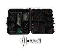 Juego de aparejos de pesca de carpa, 300 piezas, con pesas, ganchos, giratorios y broches para carpa, lubina, trucha, chub, pesca en roca