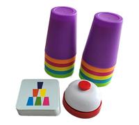 Juego de apilamiento de tazas: tazas de apilamiento educativas divertidas | Juegos de tazas rápidas, juguetes de aprendizaje portátiles para habilidades motoras, coordinación de ojos de mano