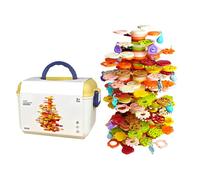 Juego de apilamiento genérico - Cien cincuenta y dos elementos para construir un árbol | Equilibrio y habilidad, Regalo para niños y niñas, Cumpleaños de guardería