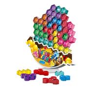 Juego de Apilar Bloques en Torre,Bloques Educativos de Escritorio - Juego de Mesa Interactivo de Apilar y Balancear | para Niños Pequeños Habilidades Motoras Finas Guardería Hogar Aula Escuela Escrito