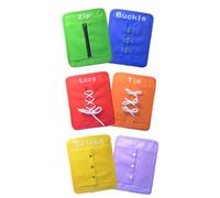 Juego de aprendizaje de juguetes de tablero de aprendizaje para apego hecho de tela, 6 piezas para niños | Desarrollar habilidades motoras, formación de habilidades de vida, actividades de aprendizaje