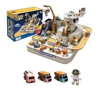 Juego de aprendizaje en garaje de estacionamiento: paneles de caminu deslizantes, colores numéricos, pensamiento de tallo, resolución de problemas de 31 * 22,5 * 11 cm, desarrollo de la motricidad fin