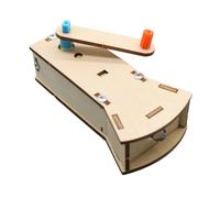 Juego de aprendizaje, linterna de madera accionada a mano, juguete educativo para niños, suministros para experimentos científicos, linterna con manivela