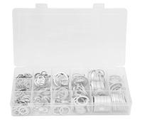 Juego de arandelas de aluminio, 450 piezas, resistencia a altas temperaturas, tamaños surtidos, sujetadores de hardware de grado industrial para equipos de maquinaria de carga por