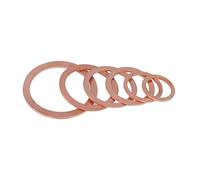 Juego de arandelas de cobre de 30 Uds., junta sólida, tapón de sumidero, cuña de aceite, sello de anillo plano, arandelas espaciadoras planas M4 M5 M6 M8 M9 M10 M12 M14 M16 M18(M10x 16x 1)