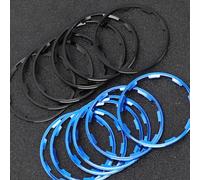 Juego de arandelas de cuerpo para bicicleta de 1/1 5/2/2 5/3 mm, espaciadores de aleación de aluminio para rendimiento de buje (1+1.5+2 mm, azul)