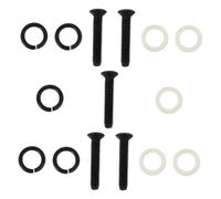 Juego de Arandelas para Clavijas de Afinación M2.5x14mm, 1 Set | Repuesto para Reparación de Luthier, Metal y Plástico Negro, Montaje Rápido en Orificios y Pegs