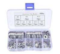 Juego De Arandelas Planas Acero Inoxidable 304, 180 Uds./360 ., Perfecto For Decoración Del Hogar, Reparación Fábrica para Tornillos y Pernos(360pcs)