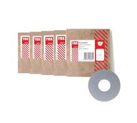 Juego de arandelas TOX (96 piezas), galvanizadas, DIN 125, protección contra daños, arandelas en 5 tamaños habituales (5,3/6,4/8,4/10,5 y 13 mm) en embalaje de papel ecológico, 09990916