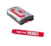 Juego de arandelas TOX L-BOXX Mini DIN 9021 (400 uds) + metro plegable 2 m rojo, 6 tamaños en caja clasificadora adaptable y encajable, 094909163