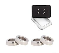 Juego de arandelas y juntas de tornillo M6 para bicicleta, espaciador de aleación para un fuerte rendimiento de freno (4 piezas plateadas)